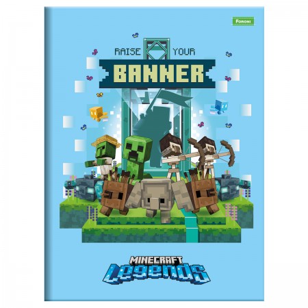 Kit Caderno Brochurão 80Fls E Desenho Espiral Minecraft no Shoptime