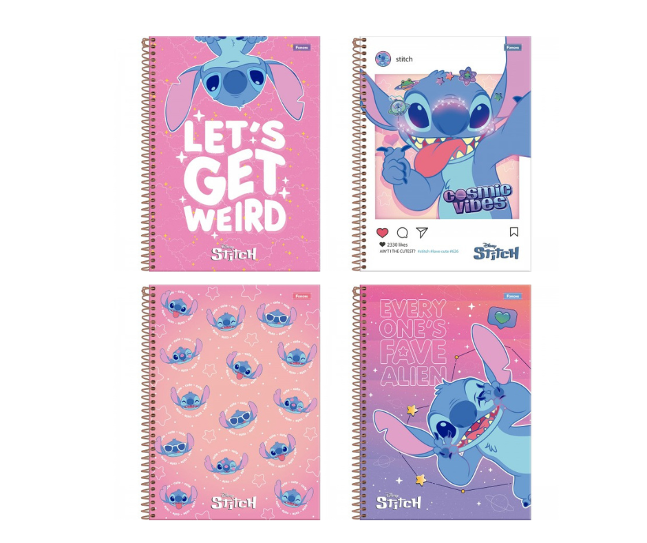 Caderno de desenho lilo e stitch