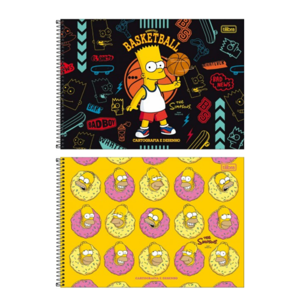 Caderno de Cartografia e Desenho 80Fls The Simpsons- Tilibra