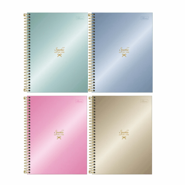 Caderno Espiral Colegial 10 Matérias West Village Metalizado 160fls- Tilibra