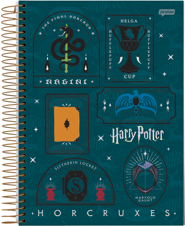 Caderno Espiral Universitário Capa Dura 10 Matérias Harry Potter 200fls- Jandaia - Image 2