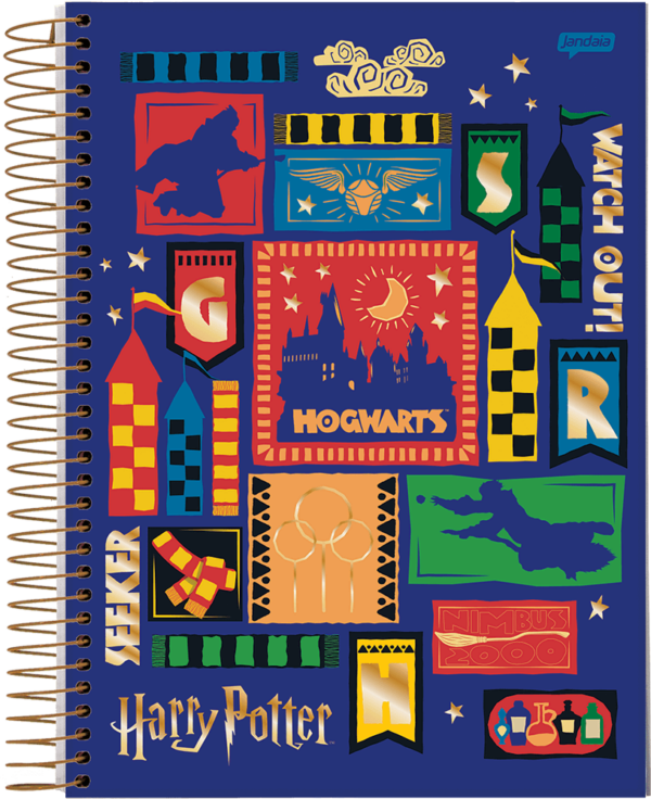 Caderno Espiral Universitário Capa Dura 10 Matérias Harry Potter 200fls- Jandaia - Image 5