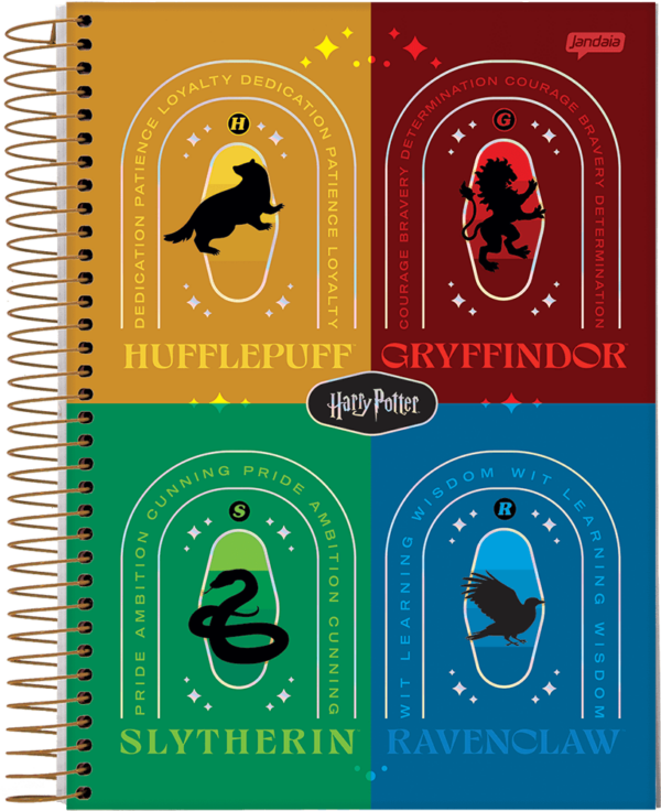 Caderno Espiral Universitário Capa Dura 10 Matérias Harry Potter 200fls- Jandaia - Image 3