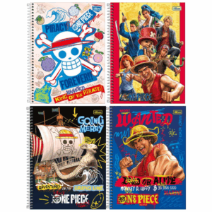 Caderno Espiral Universitário 10 Matérias One Piece 160fls- Tilibra