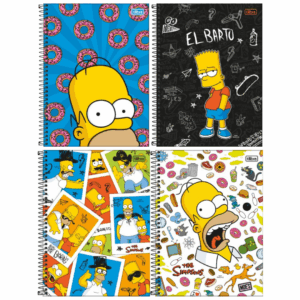Caderno Espiral Universitário 10 Matérias Simpsons 160fls- Tilibra Connect