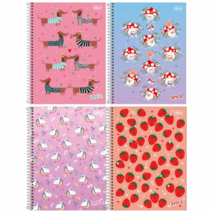 Caderno Espiral Universitário Capa Dura 16 Matérias Spice Feminino 256fls- Tilibra