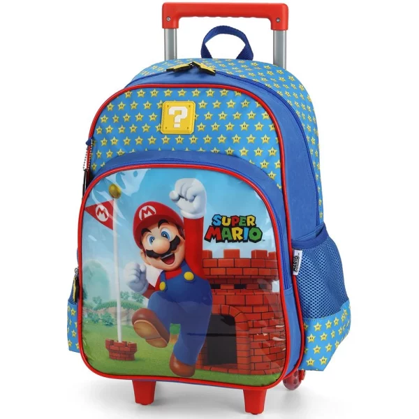 Mochila de Rodinhas Super Mario Azul- Luxcel - Imagem 2