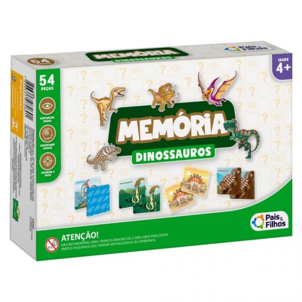 Jogo da Memória Dinossauro 40 Peças- Pais&Filhos