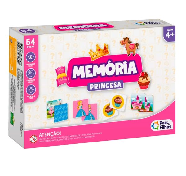 Jogo da Memória Princesas 40 Peças- Pais&Filhos