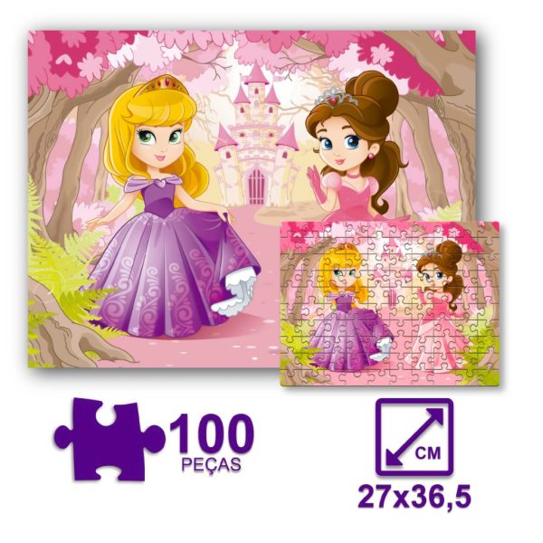 Quebra Cabeça Princesa 100 Peças- Pais&Filhos - Imagem 3