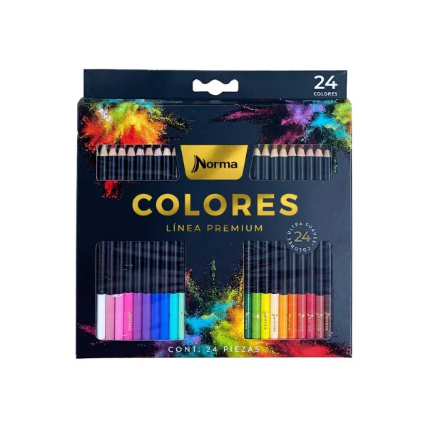 Lápis de Cor Premium Soft 24 Cores- Norma