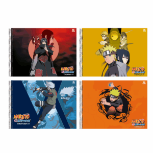 Caderno de Desenho e Cartografia Espiral Naruto 60fls- Animativa