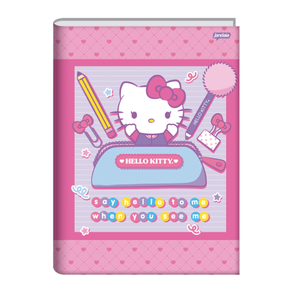 Caderno Brochura 1/4 Hello Kitty 80fls- Jandaia - Image 4