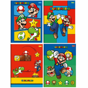 Caderno Brochura Capa Dura Mario Kart 80fls- Foroni