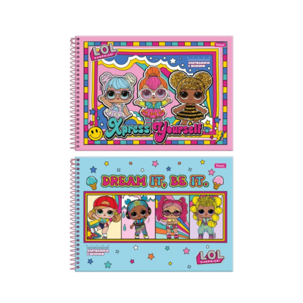 Caderno de Desenho Milimetrado L.O.L Surprise 80fls- Foroni