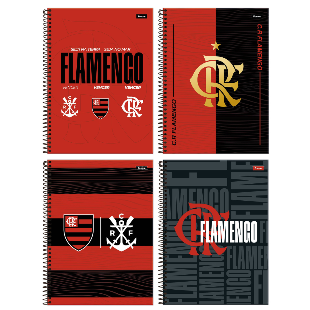 Caderno Universitário Espiral 10 Matérias Flamengo 80fls- Foroni