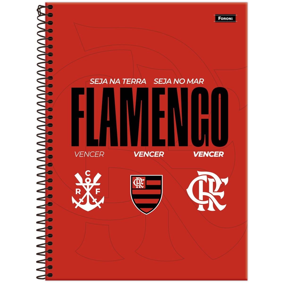 Caderno Universitário Espiral 10 Matérias Flamengo 80fls- Foroni - Imagem 2