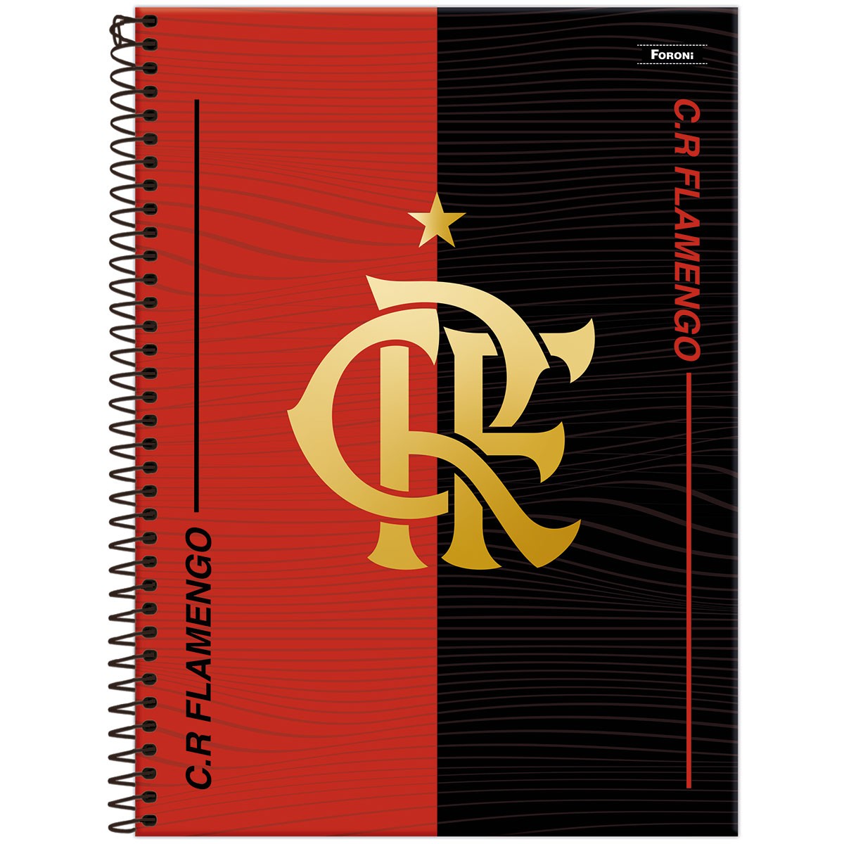 Caderno Universitário Espiral 10 Matérias Flamengo 80fls- Foroni - Imagem 3