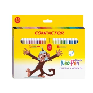 Canetinha Hidrográfica Neo-Pen 24 Cores- Compactor