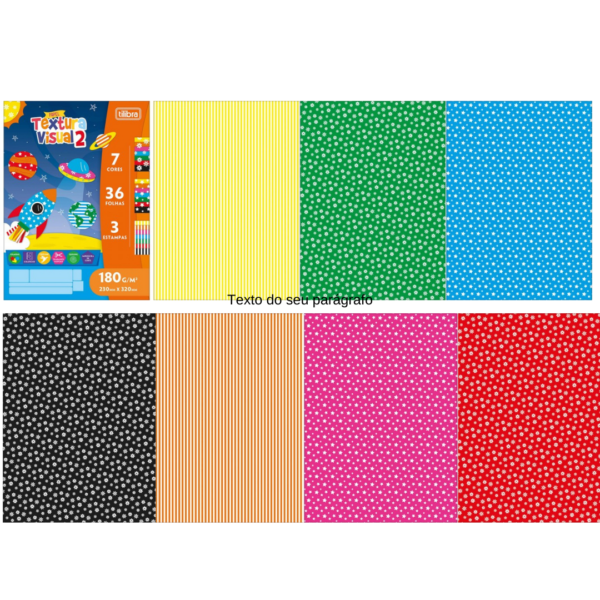 Bloco de Papel Textura Visual 1 180g 36fls- Tilibra