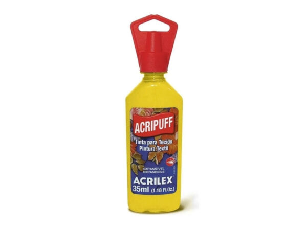 Tinta Relevo Acripuff Amarelo Ouro 35ml- Acrilex