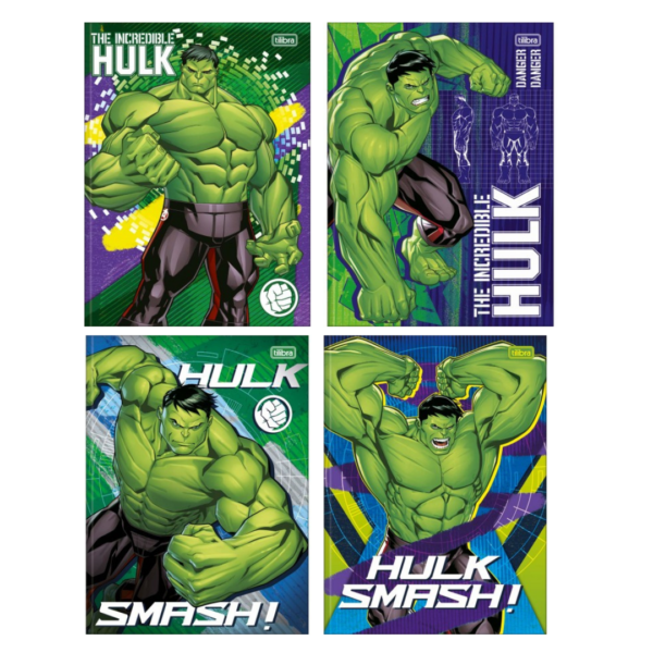 Caderno Brochura Capa Dura Pautado Hulk 80fls- Tilibra