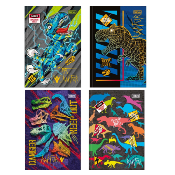 Caderno Brochura Pautado Capa Dura Universitário Raptor 48fls- Tilibra