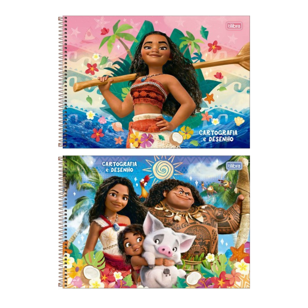 Caderno de Desenho e Cartografia Moana 2 80fls- Tilibra