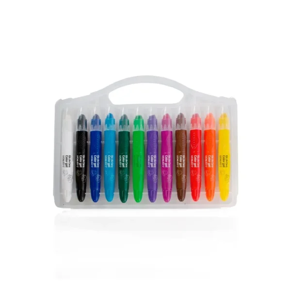 Giz de Cera Retrátil Color Gel Aquarelável 12 Cores- Leo e Leo - Imagem 2