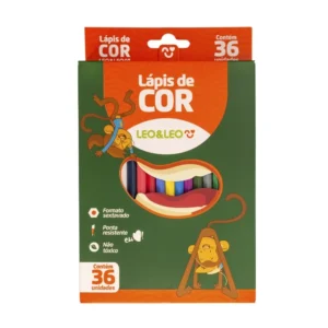 Lápis de cor Sextavado 36 Cores- Leo e Leo