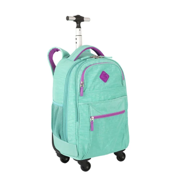 Mochila de Rodinhas 360° Especial Crinkle Turquesa- Sestini - Imagem 2