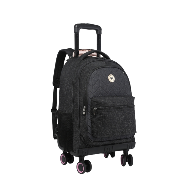 Mochila de Rodinhas Glitter 360° KK2591 Cores- Kika - Imagem 3