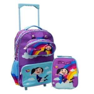 Kit Mochila de Rodinhas/Lancheira/Estojo Faz de Conta- Yin's