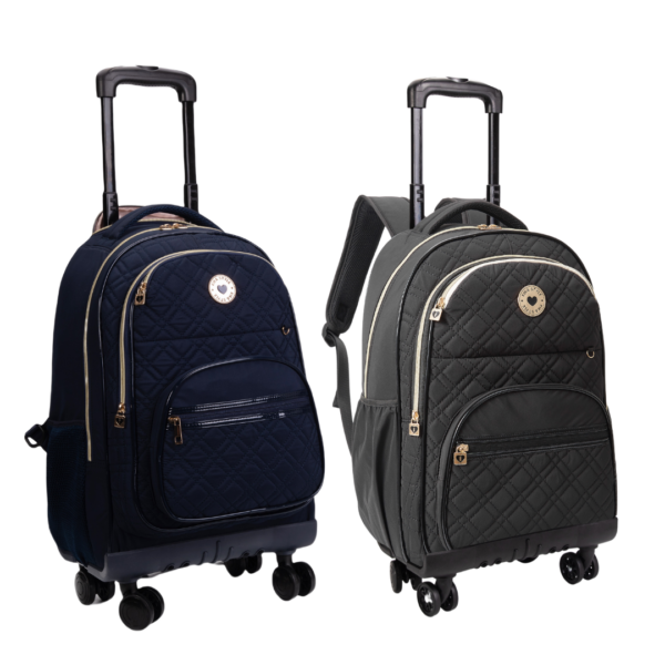 Mochila de Rodinhas 360° KK2581 Cores- Kika