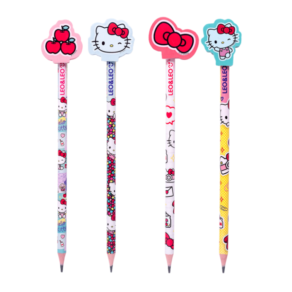 Lápis de Escrever com Borracha Hello Kitty- Leo e Leo