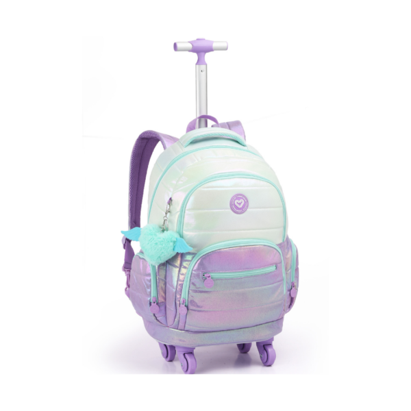 Mochila de Rodinhas Grande Color UP Holográfica Cores- Seanite - Imagem 4