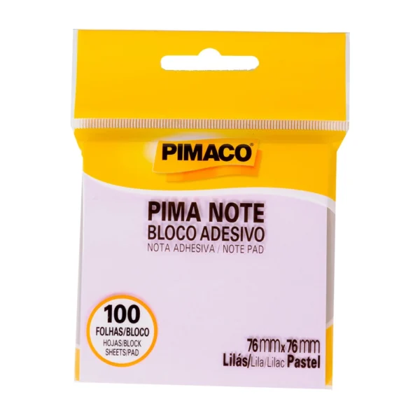 Bloco Adesivo Lilás Pastel 76mmX76mm 100fls- Pimaco