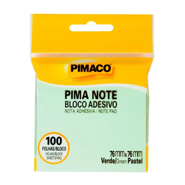 Bloco Adesivo Verde Pastel 76mmX76mm 100fls- Pimaco