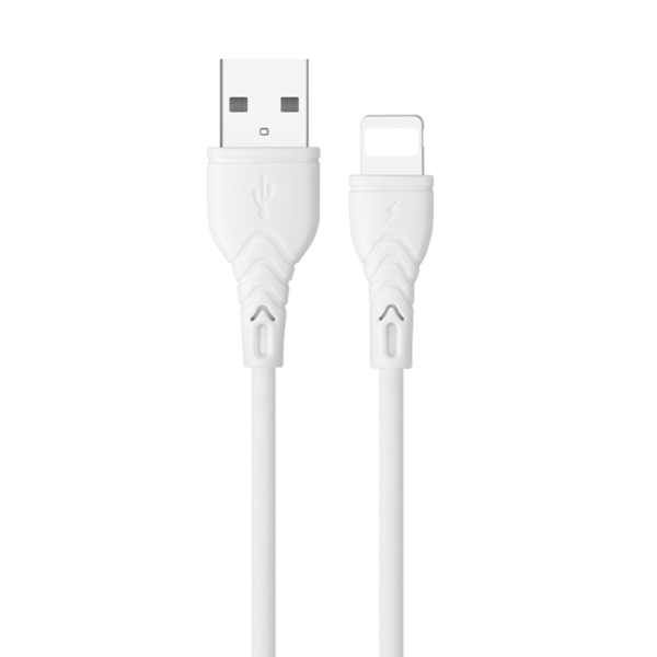 Cabo de Carregador Iphone 1,0mt PVC Branco- Letron