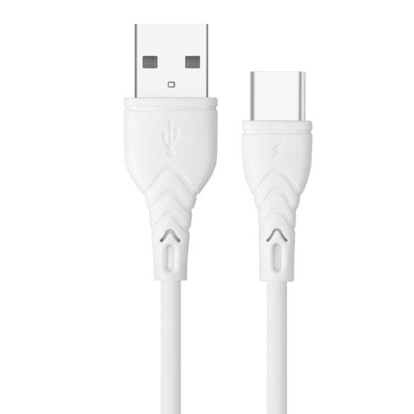 Cabo de Carregador USB-C 1,0mt Branco- Letron