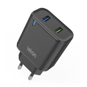 Carregador de Parede 2 Entradas USB Preto- Letron