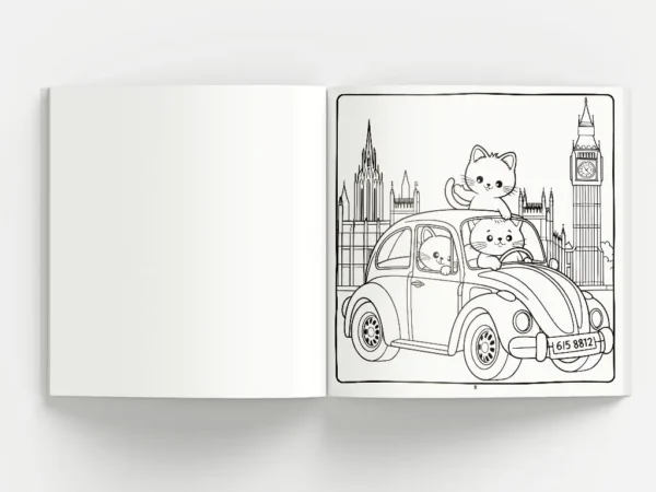 Livro de Colorir Cute&Comfy Turistas - Imagem 2