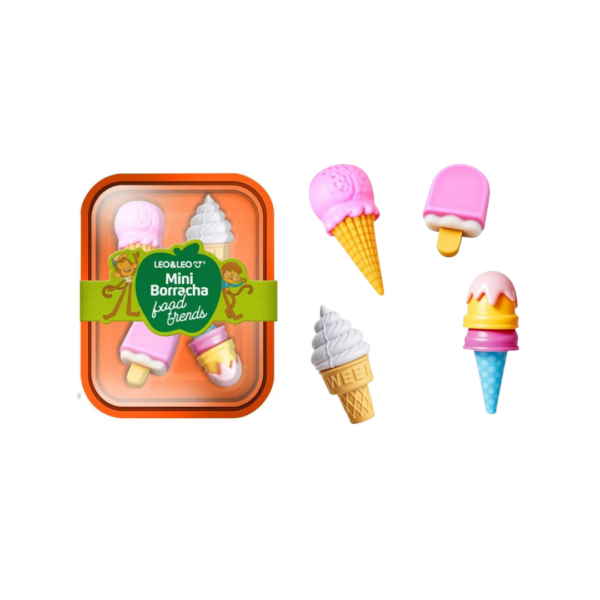 Mini Borracha Food Trend 4 Unidades- Leo&Leo - Imagem 3