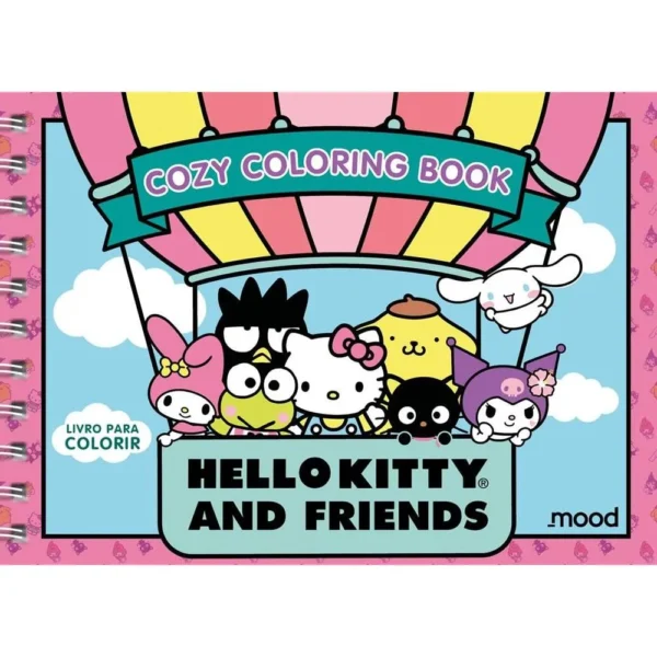 Livro de Colorir Aconchegante Hello Kitty and Firends- Mood