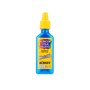 Acricor Cola Relevo Metallic Azul 20g- Acrilex