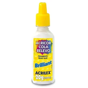 Acricor Cola Relevo Brilliant 20g Branca- Acrilex