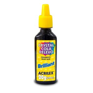 Acricor Cola Relevo Brilliant 20g Preta- Acrilex