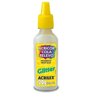 Acricor Cola Relevo Glitter Cristal 20g- Acrilex