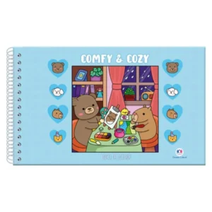 Livro de Colorir Capa Dura Comfy&Cozy Azul 150g 48fls- Ciranda Cultural