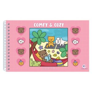 Livro de Colorir Capa Dura Comfy&Cozy Rosa 150g 48fls- Ciranda Cultural